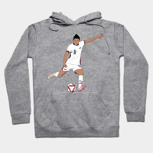 Christen Press USA Soccer Minimalist Hoodie by Hevding